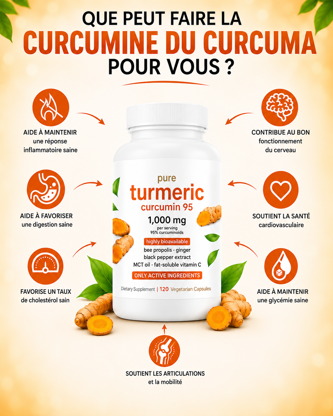 🌿 TURMERIC CURCUMIN 95 La puissance concentrée du curcuma pour votre bien-être quotidien