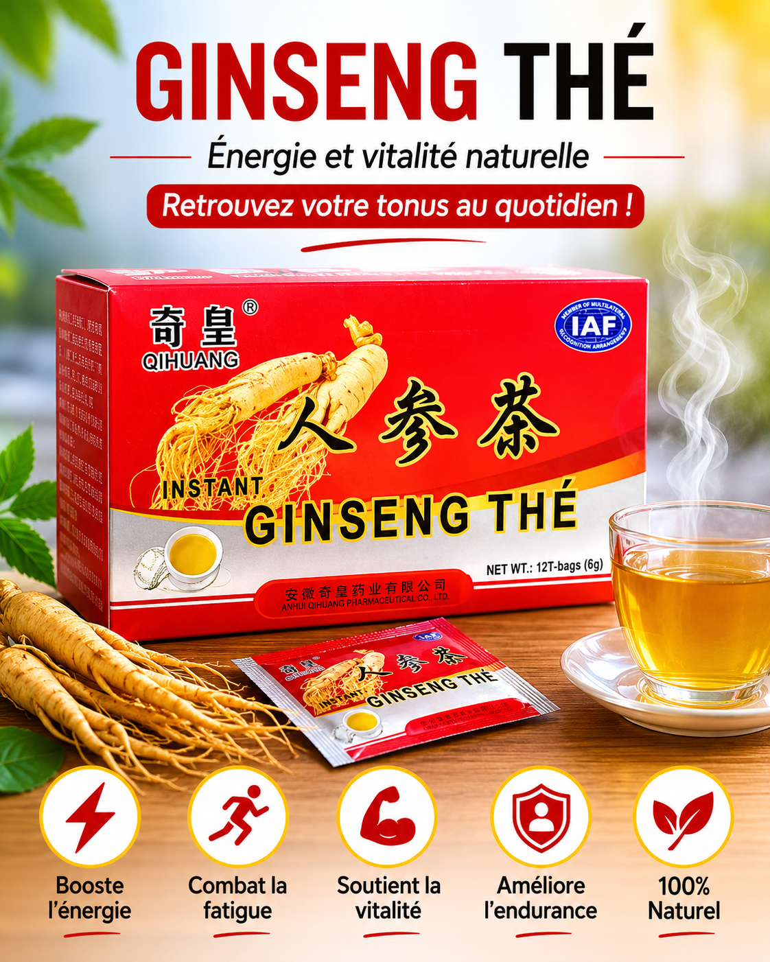 GINSENG THE ⚡ Retrouvez votre énergie et votre vitalité naturellement